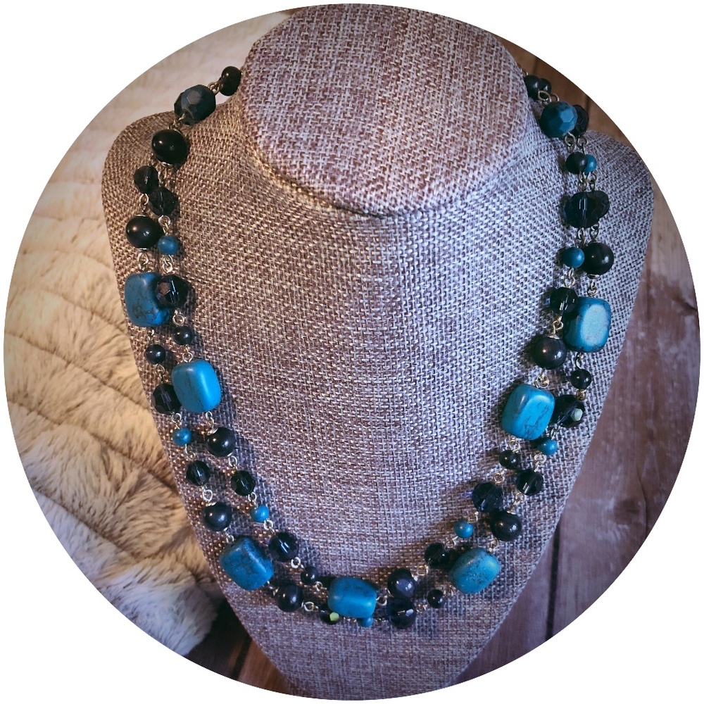 Coldwater Creek Turquoise Multi-Strand Necklace